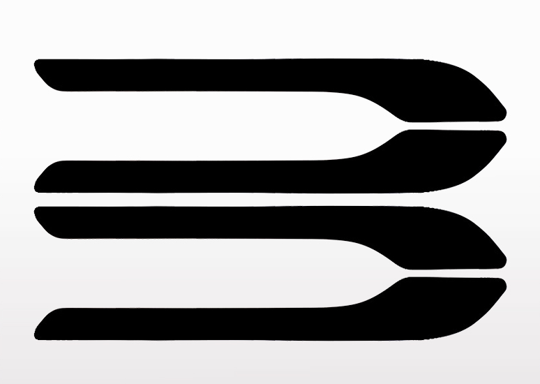 Tesla Door Handle Protective Stickers  Matte / Carbon (4pcs)