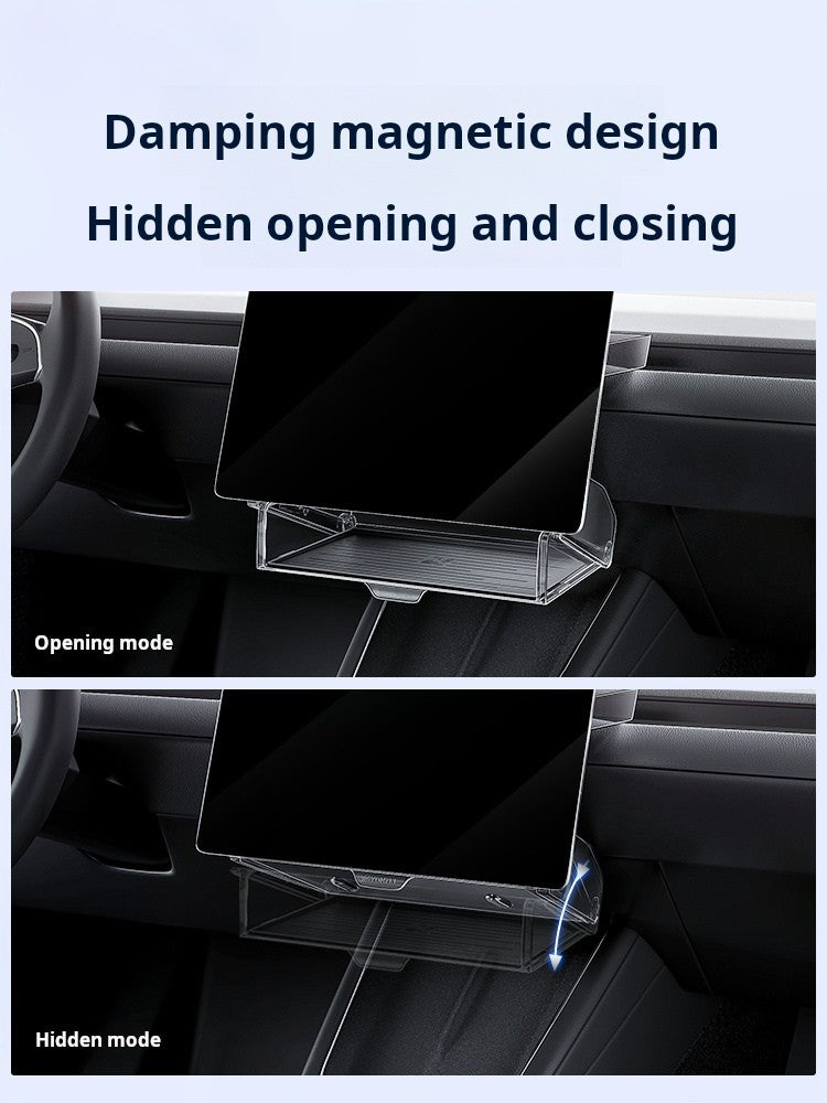 Tesla Hidden Dashboard Storage Box Under Screen