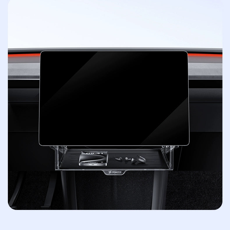 Tesla Hidden Dashboard Storage Box Under Screen